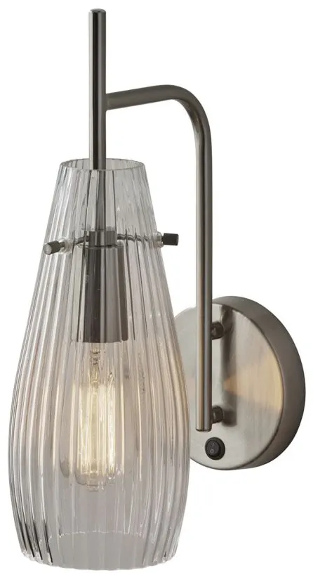 Layla Wall Lamp in Brushed Steel by Adesso Inc
