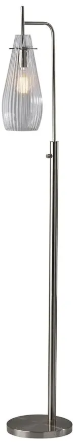 Layla Floor Lamp in Brushed Steel by Adesso Inc