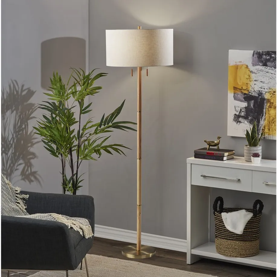 Madeline Floor Lamp in Beige by Adesso Inc