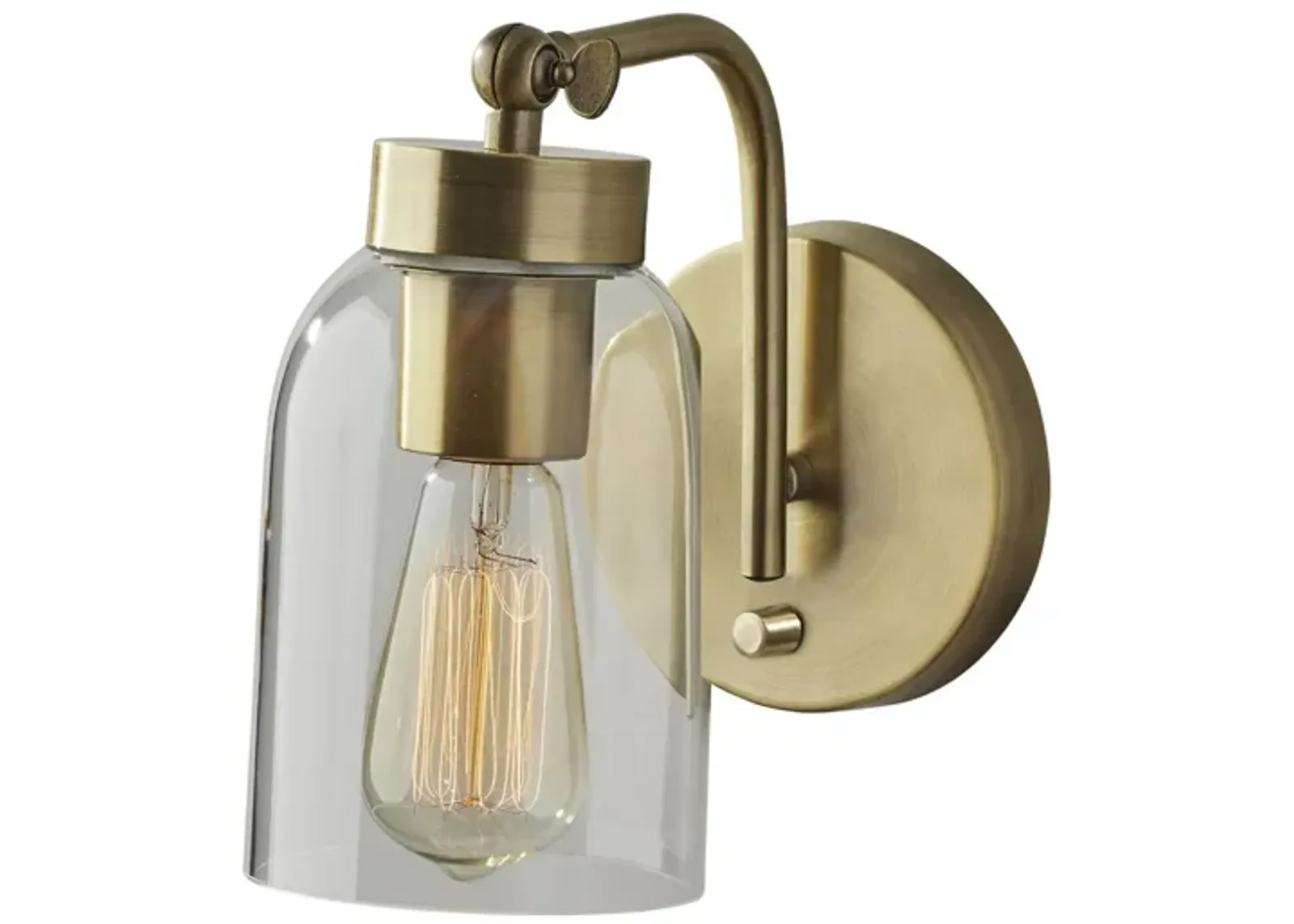 Bristol Wall Lamp in Antique Brass by Adesso Inc