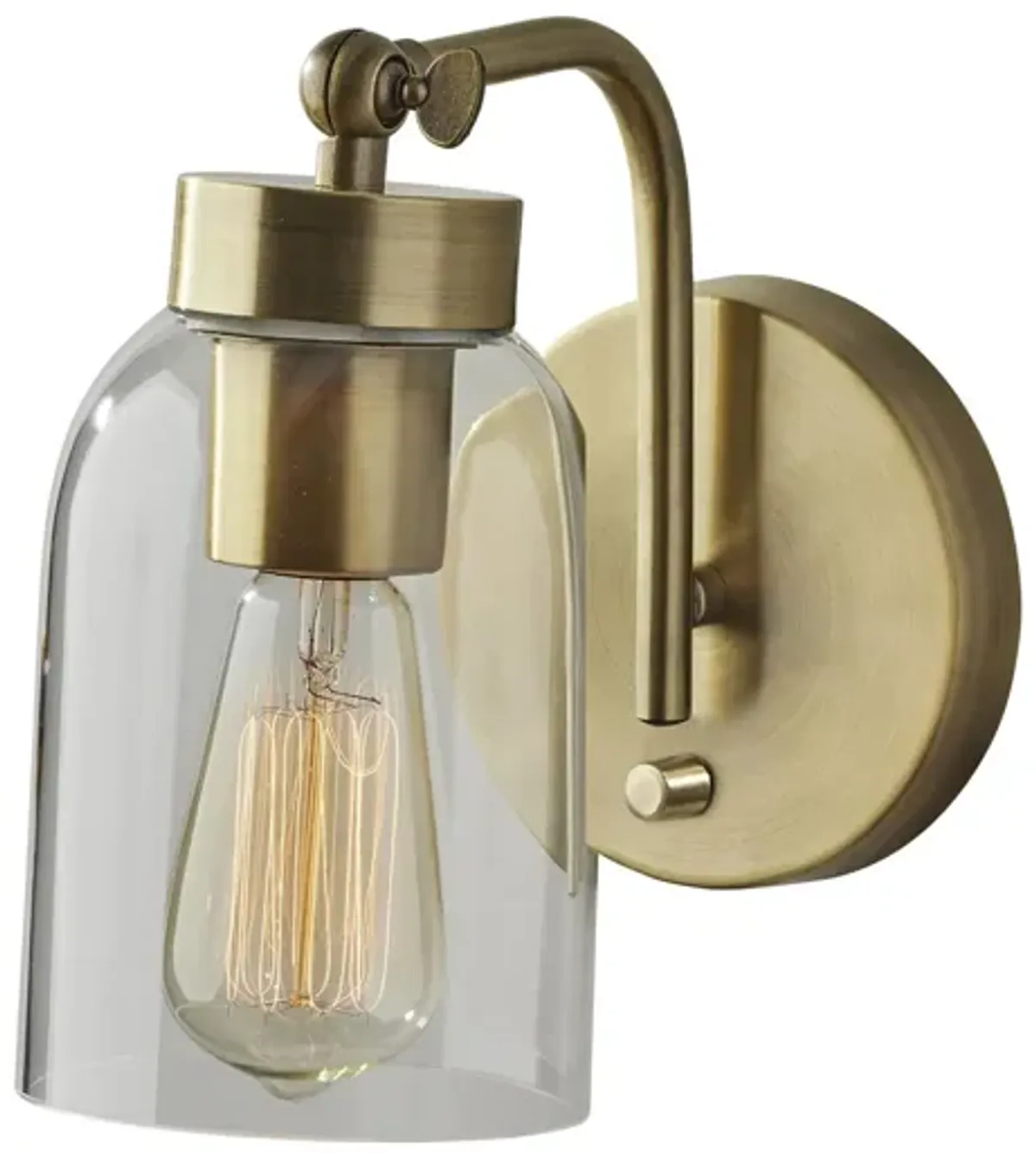 Bristol Wall Lamp in Antique Brass by Adesso Inc