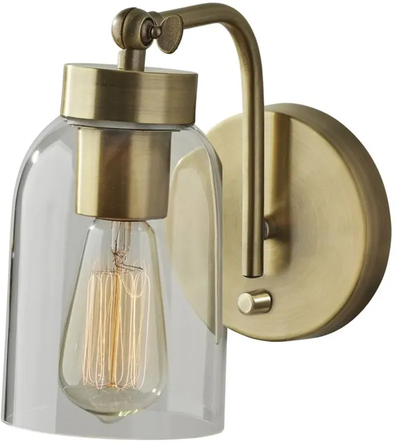 Bristol Wall Lamp in Antique Brass by Adesso Inc