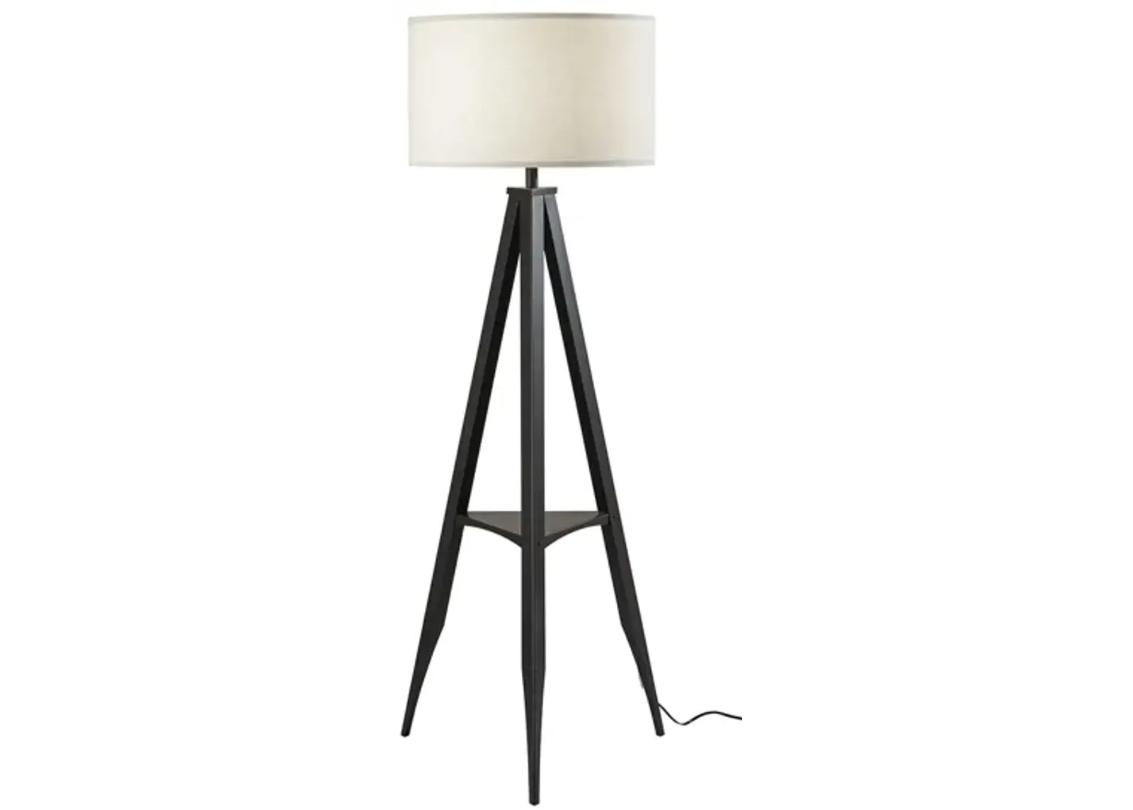 Warren Shelf Floor Lamp in Black by Adesso Inc