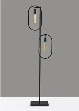 Landon Floor Lamp in Black by Adesso Inc