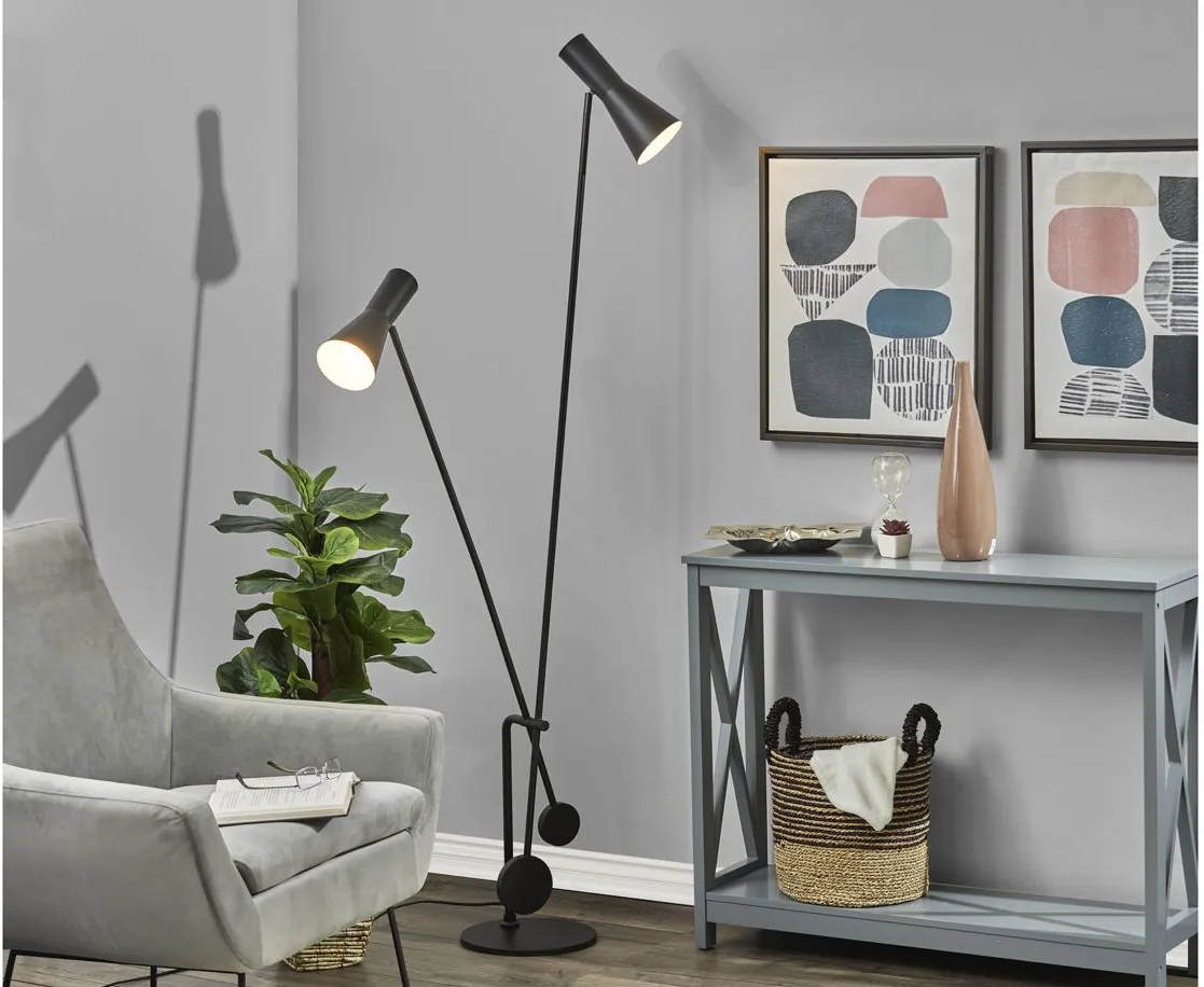 Bond Floor Lamp in Black by Adesso Inc