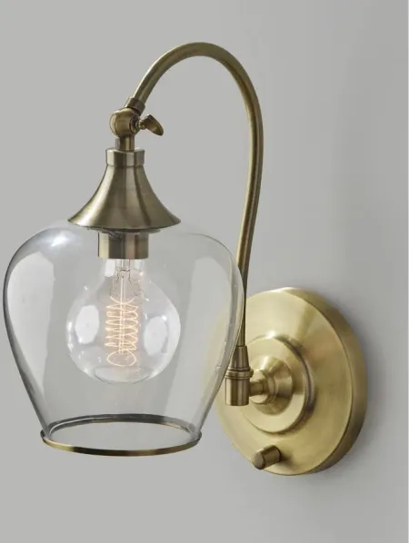 Bradford Wall Lamp in Antique Brass by Adesso Inc