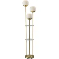 Bianca Floor Lamp w/ Shelves in Antique Brass by Adesso Inc