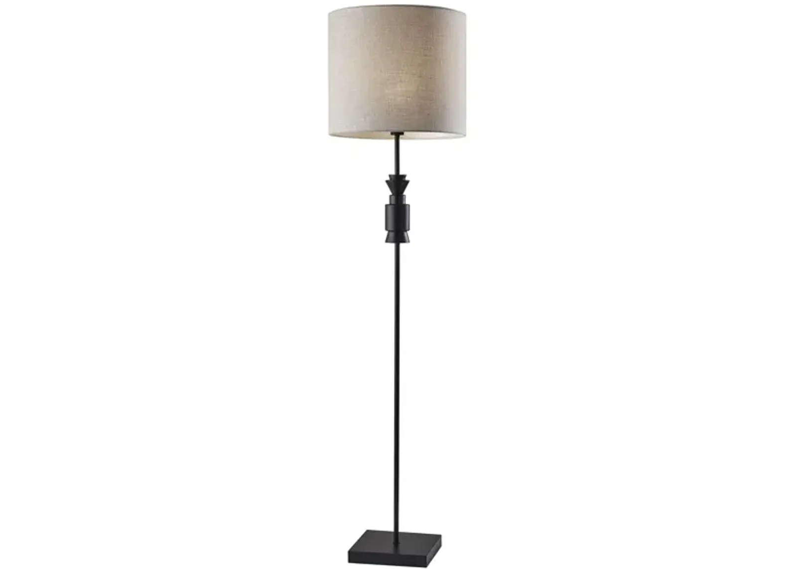 Elton Floor Lamp in Black/Light Gray/White by Adesso Inc