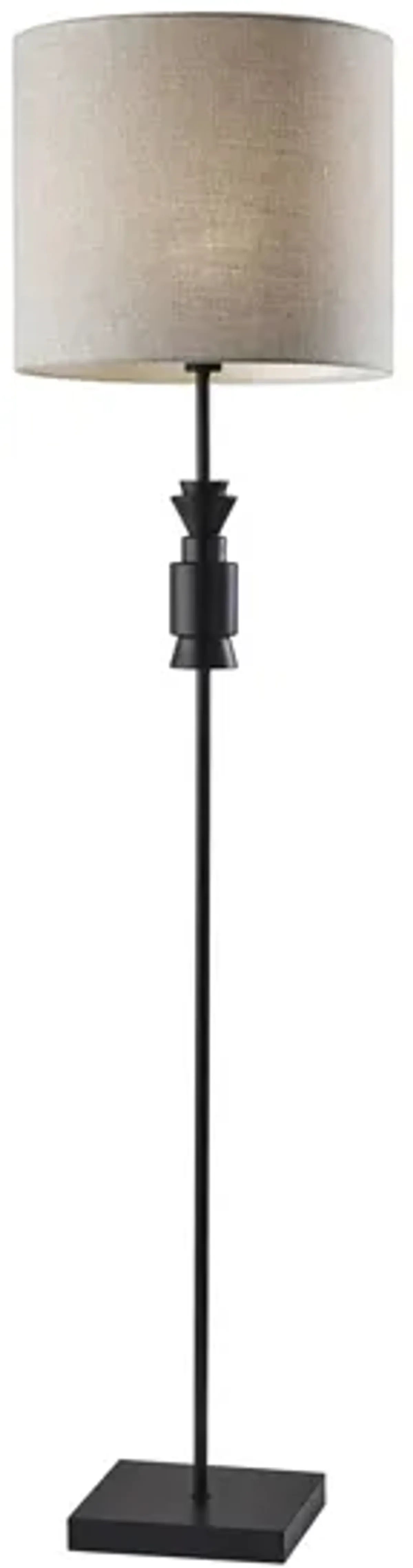 Elton Floor Lamp in Black/Light Gray/White by Adesso Inc