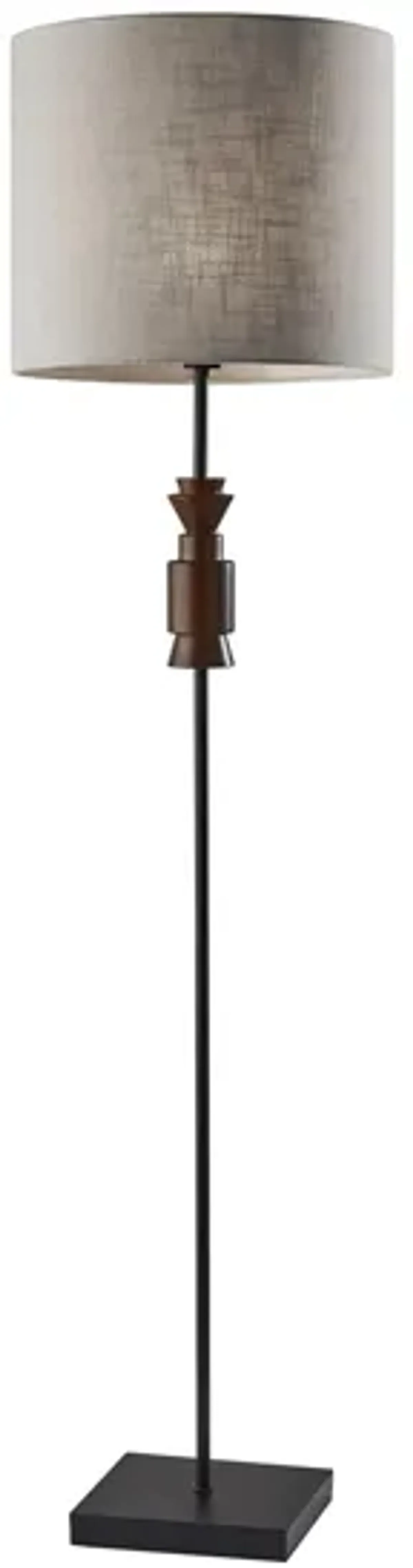 Elton Floor Lamp in Black/Walnut/Beige/White by Adesso Inc