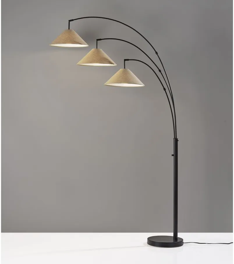 Marlin 3-Arm Arc Lamp in Dark Bronze by Adesso Inc