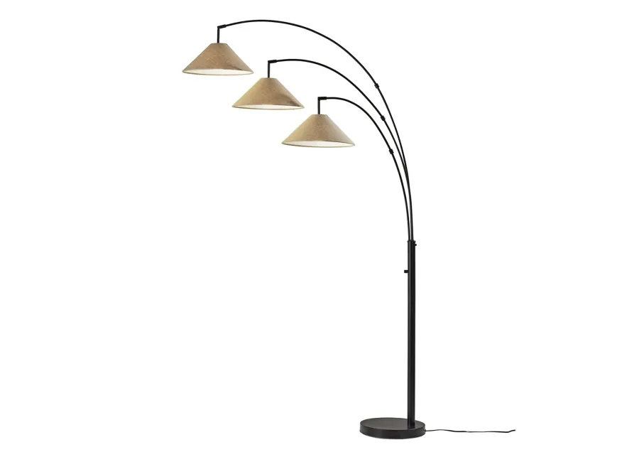 Marlin 3-Arm Arc Lamp in Dark Bronze by Adesso Inc