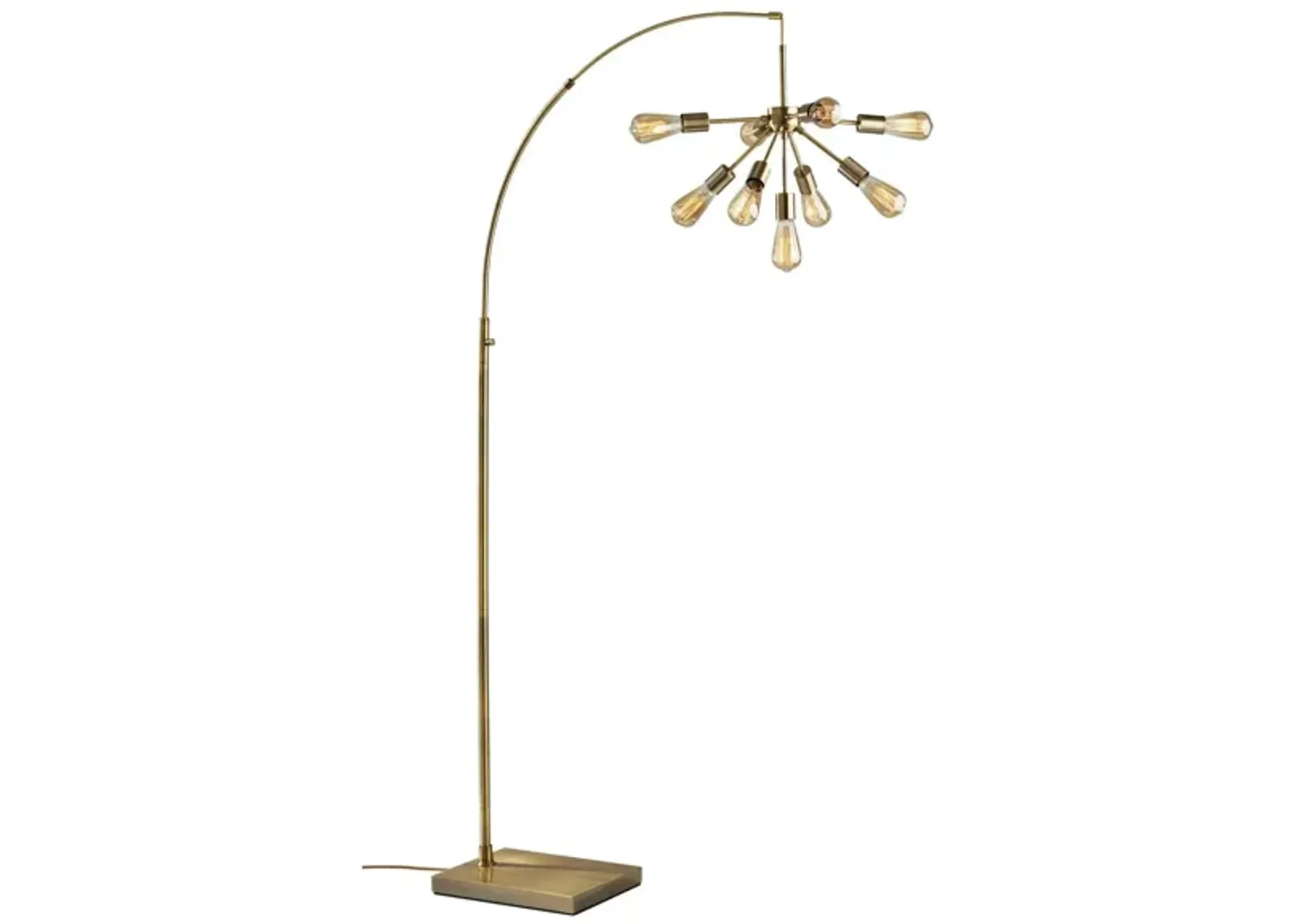 Sputnik Arc Lamp in Antique Brass by Adesso Inc