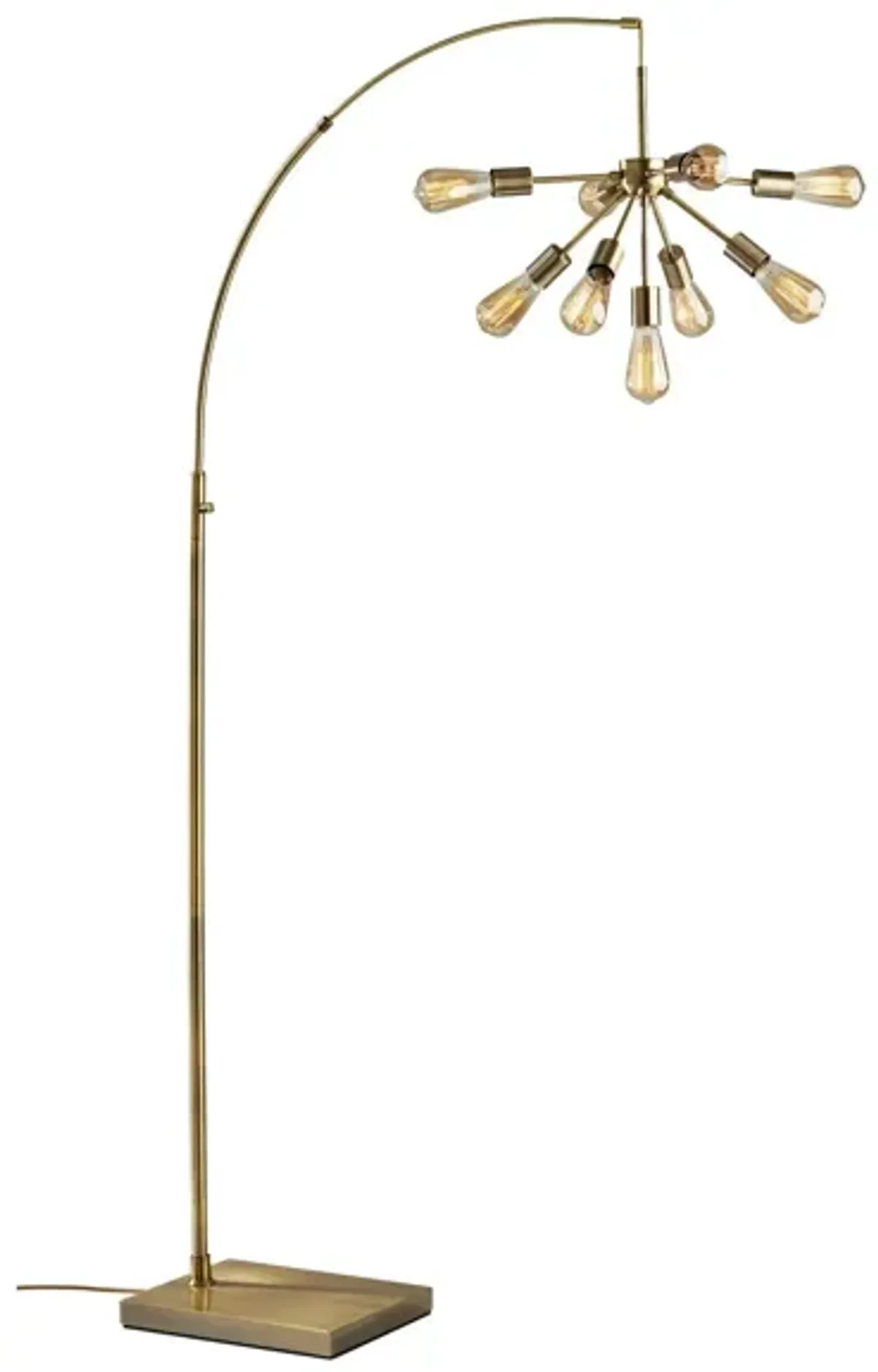 Sputnik Arc Lamp in Antique Brass by Adesso Inc