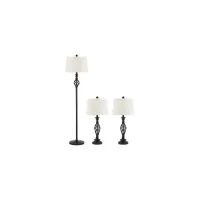 Alma Lamp Set of Three in Black by Pacific Coast