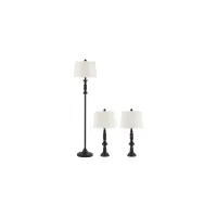 Alpha Lamp Set of Three in Black by Pacific Coast