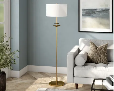 Audrey Floor Lamp in Brass by Hudson & Canal