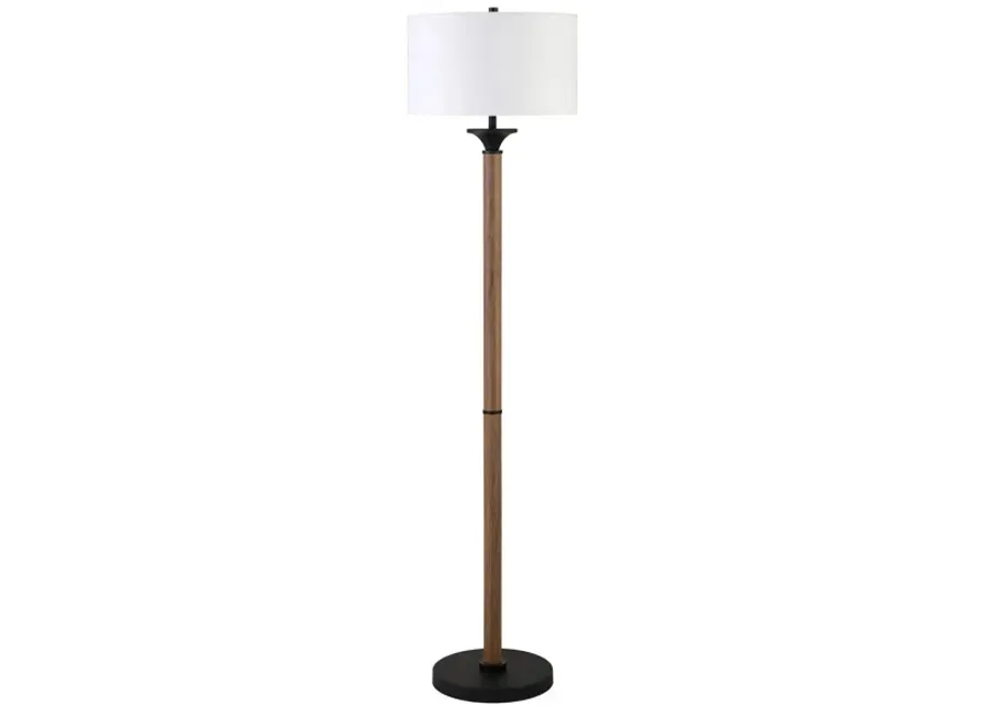 Anita Floor Lamp in Rustic Oak/Blackened Bronze by Hudson & Canal