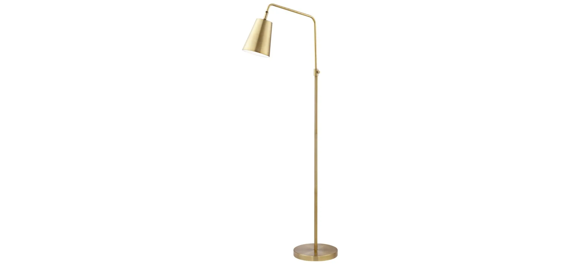 Zella Floor Lamp in Brushed Antique by Pacific Coast