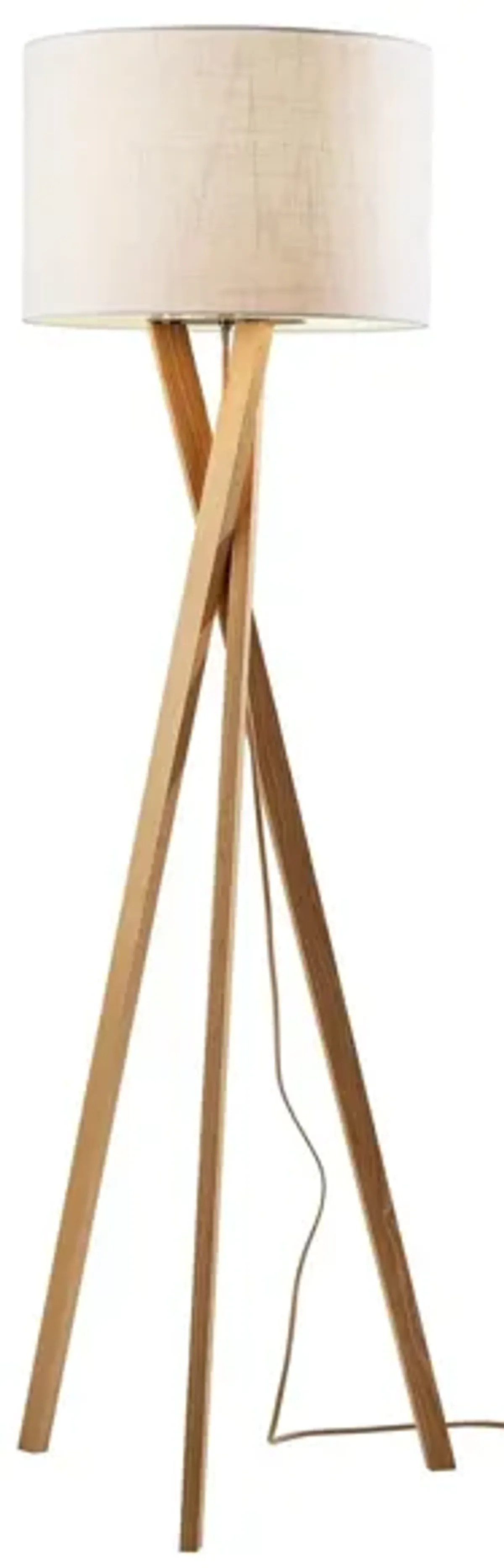 Brooklyn Floor Lamp in Natural Wood by Adesso Inc