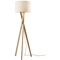 Brooklyn Floor Lamp in Natural Wood by Adesso Inc
