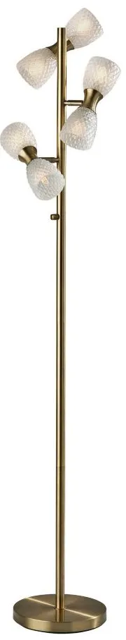 Nina LED Floor Lamp in Antique Brass by Adesso Inc