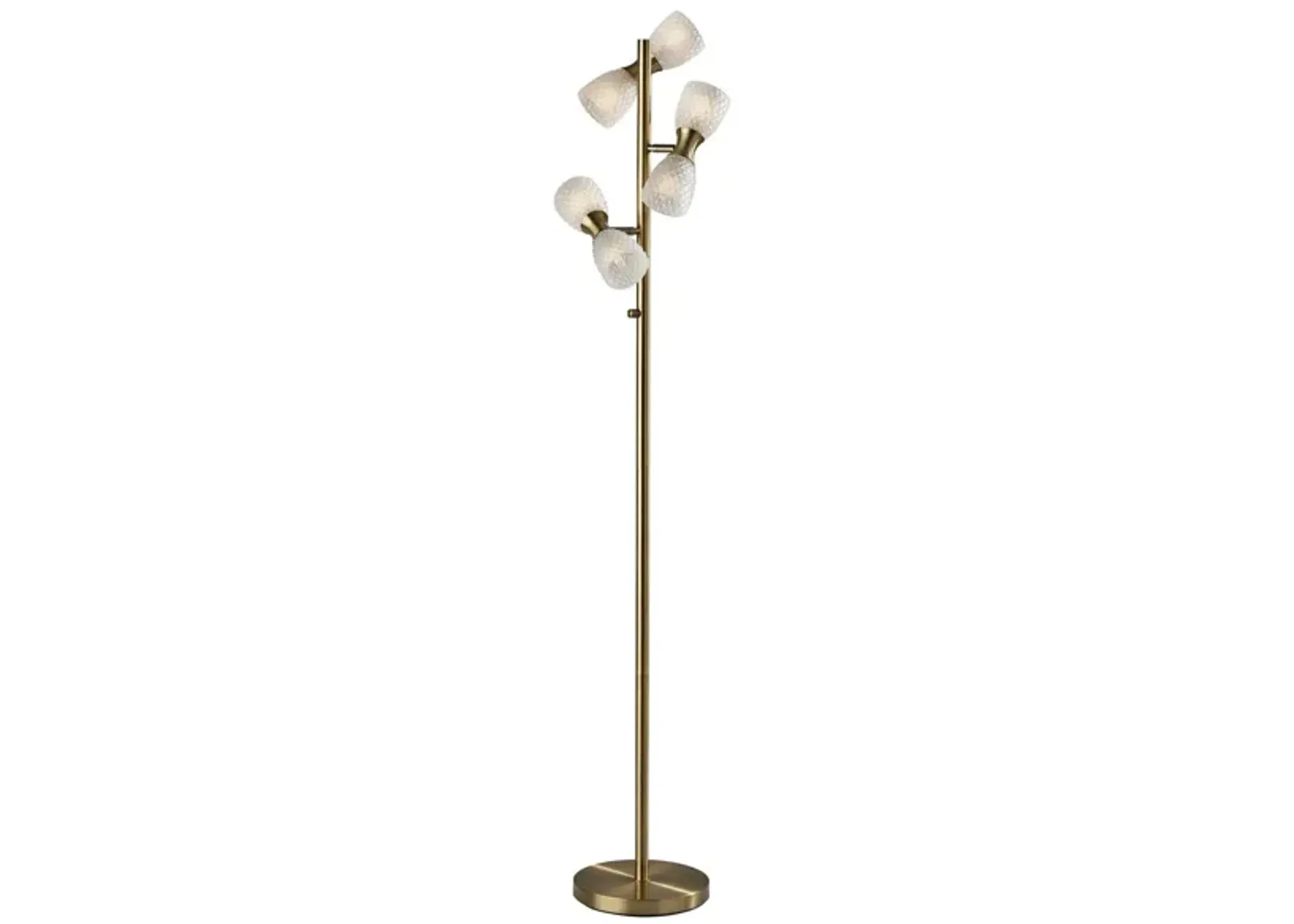 Nina LED Floor Lamp in Antique Brass by Adesso Inc