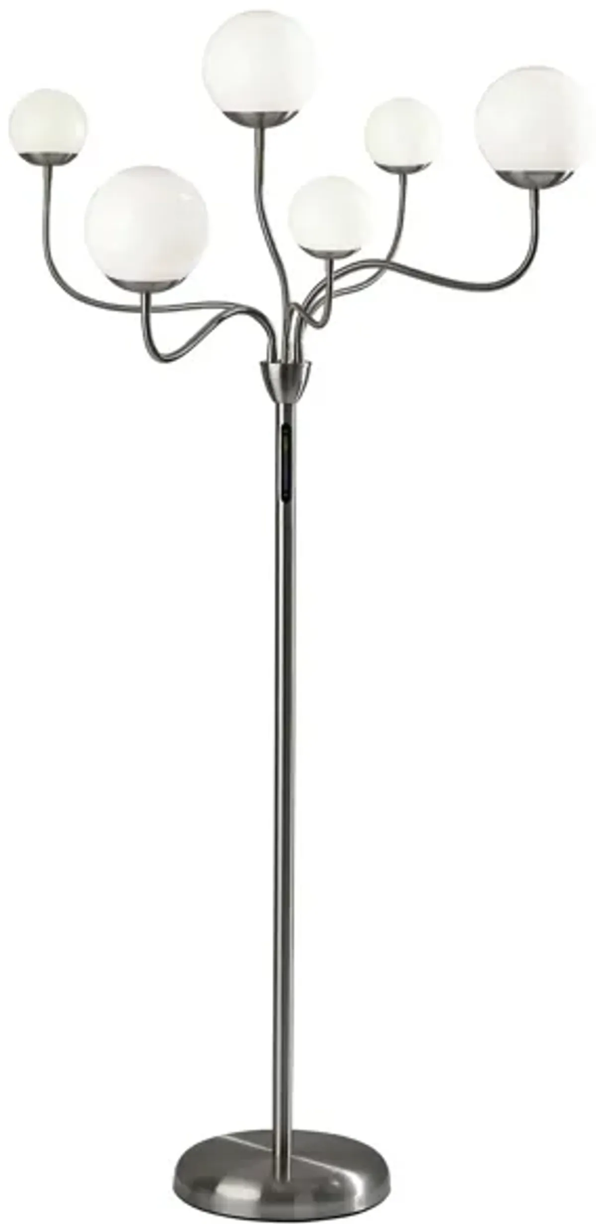 Phoebe LED Color Changing Floor Lamp in Brushed Steel by Adesso Inc