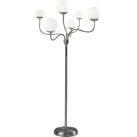 Phoebe LED Color Changing Floor Lamp in Brushed Steel by Adesso Inc