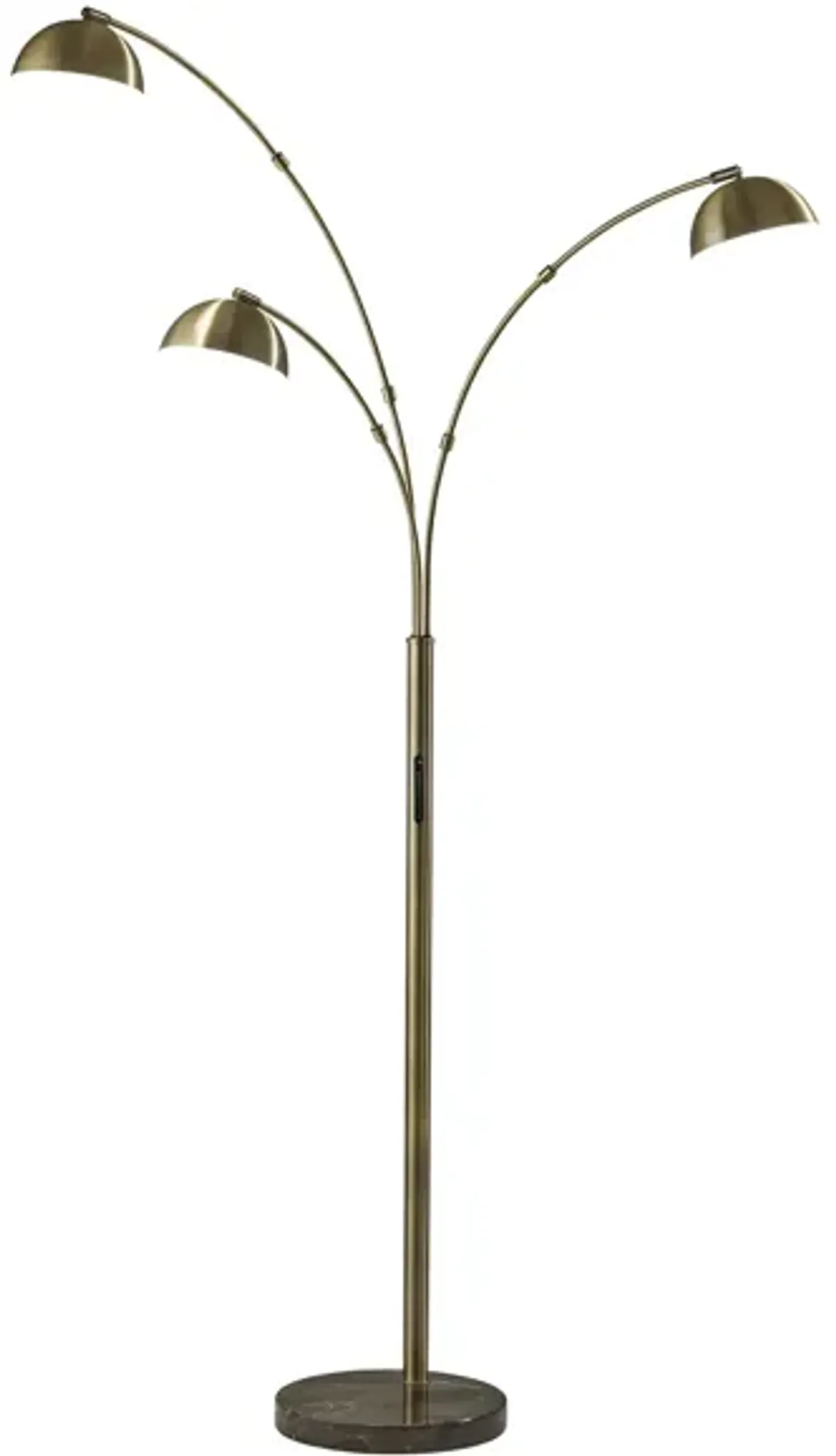 Bolton 3-Arm Arc Lamp in Antique Brass by Adesso Inc