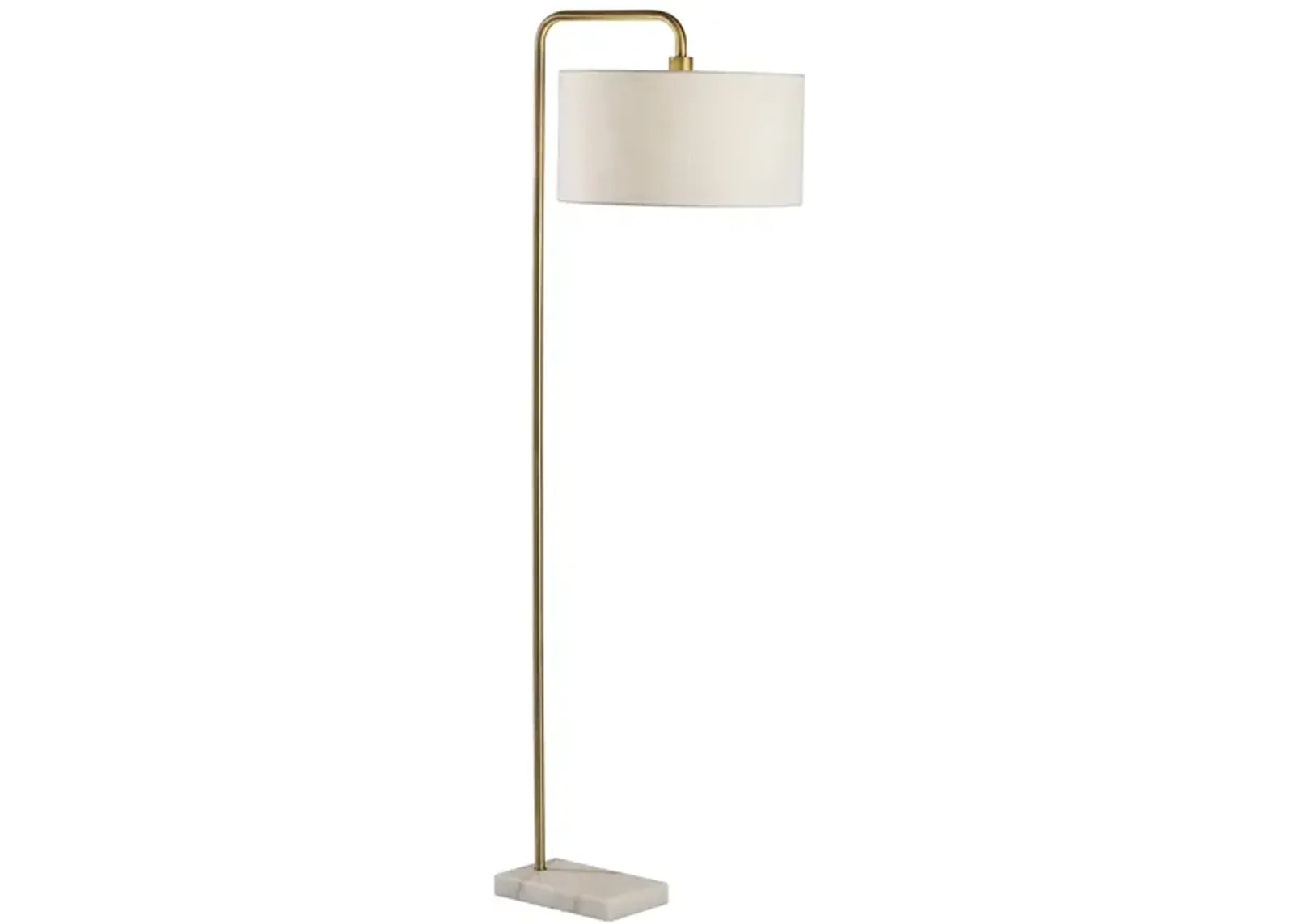 Justine Antiqued Floor Lamp in Antique Brass by Adesso Inc