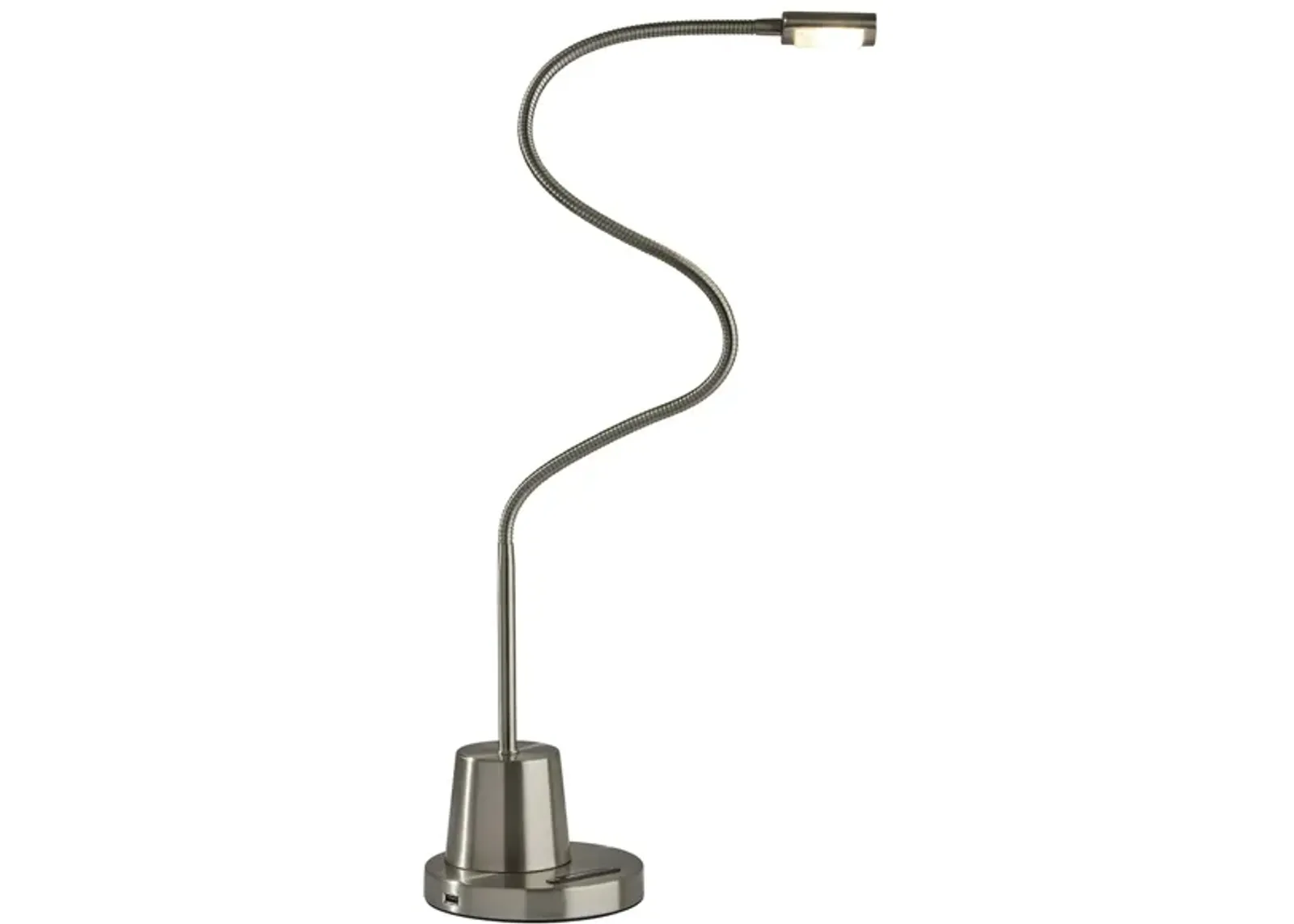 Eternity Desk Lamp in Brushed Steel by Adesso Inc