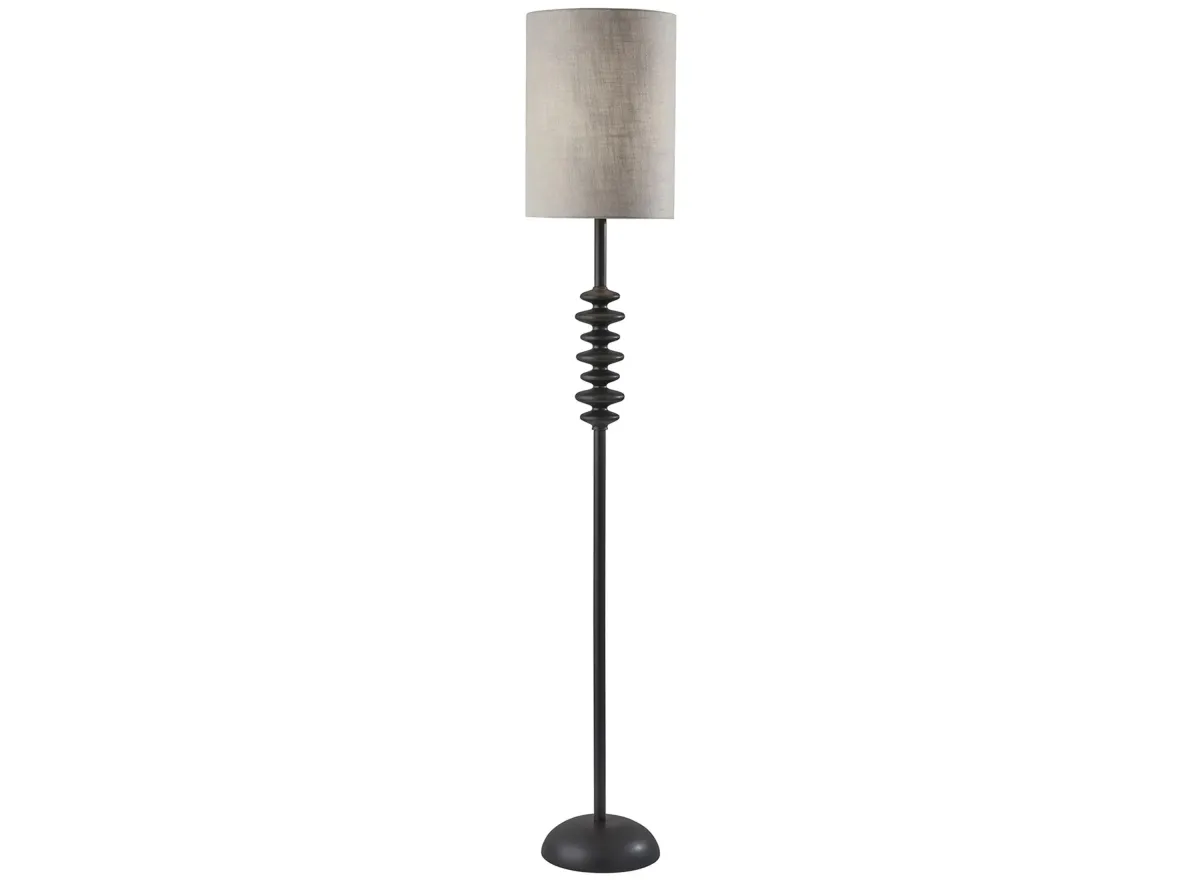 Beatrice Floor Lamp in Matte Black Polyresin by Adesso Inc