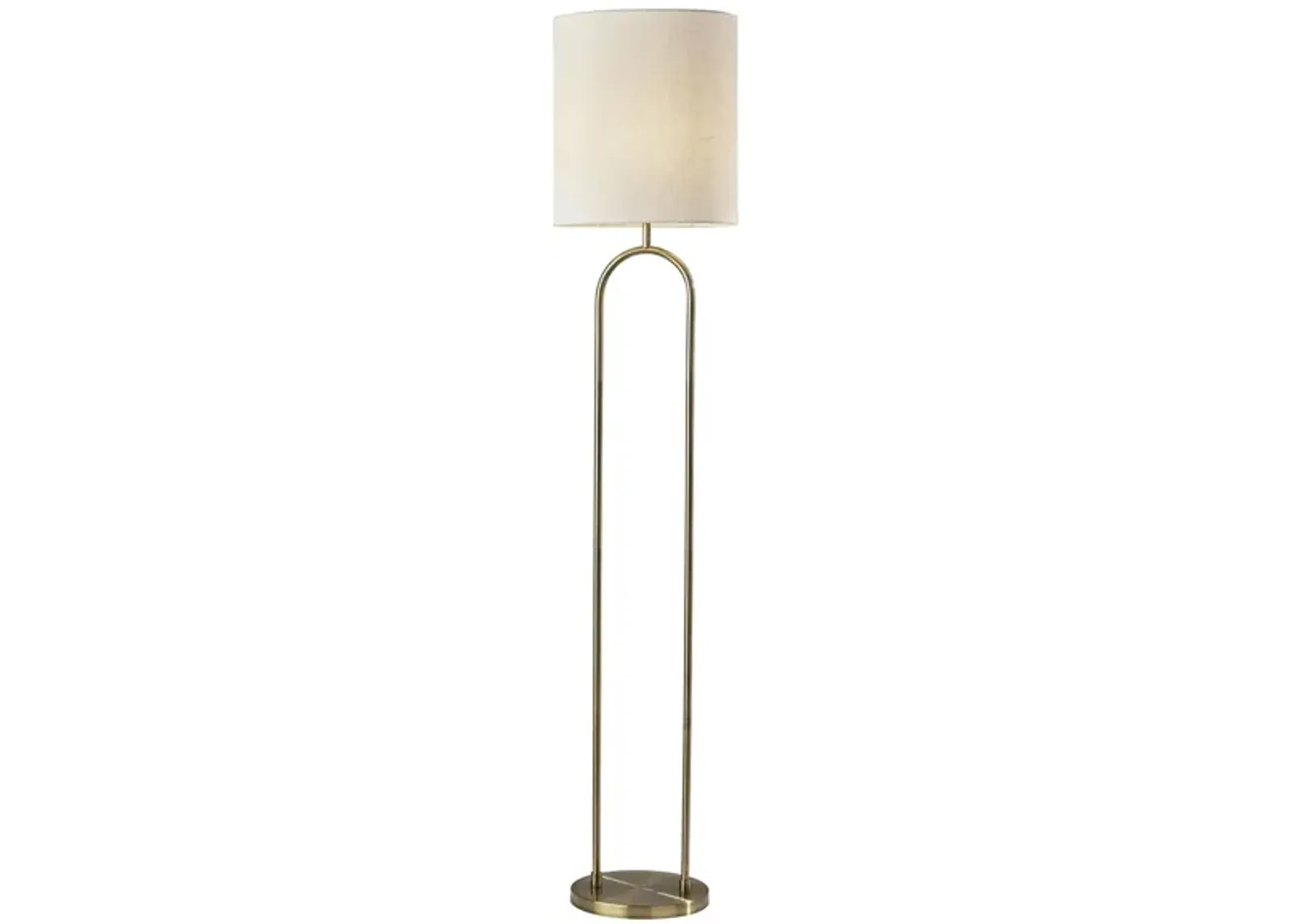 Joey Brass Floor Lamp in Antique Brass by Adesso Inc