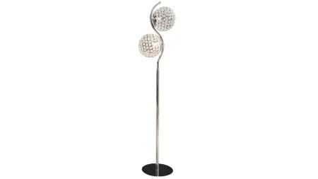 Winter Metal Floor Lamp in Clear/Silver by Ashley Express