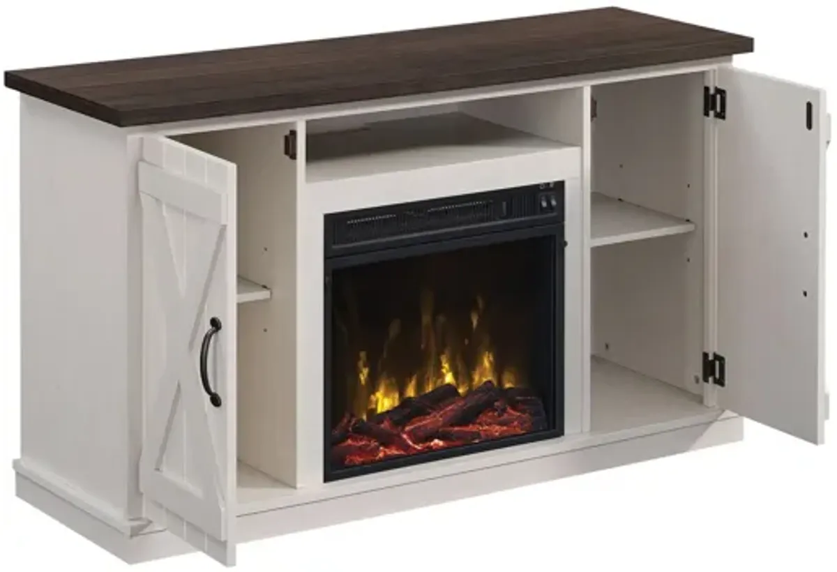 Cottonwood TV Console with Electric Fireplace