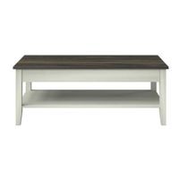 Marion Coffee Table in Old Wood White by Twin-Star Intl.