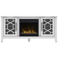 Winder TV Console with Electric Fireplace in Pure White by Twin-Star Intl.
