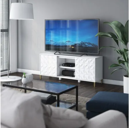 Trola TV Console in White by Twin-Star Intl.