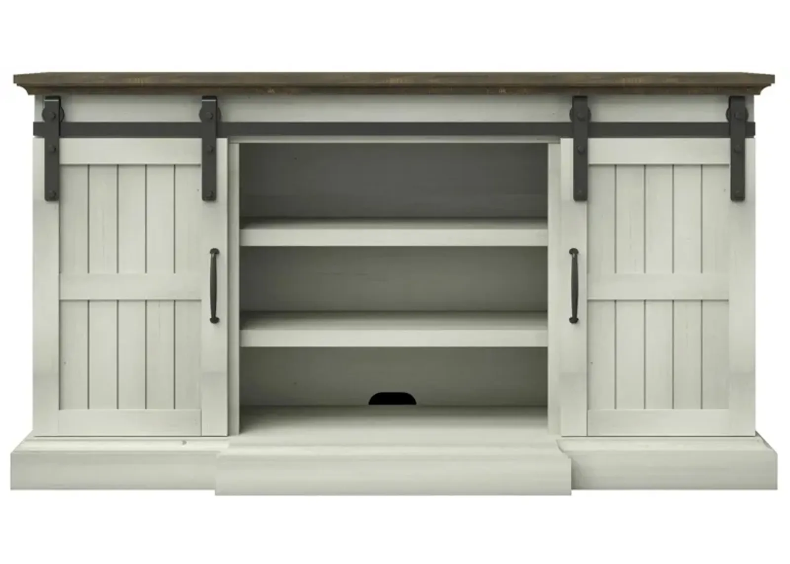 Heywood TV Console in Old Wood White by Twin-Star Intl.