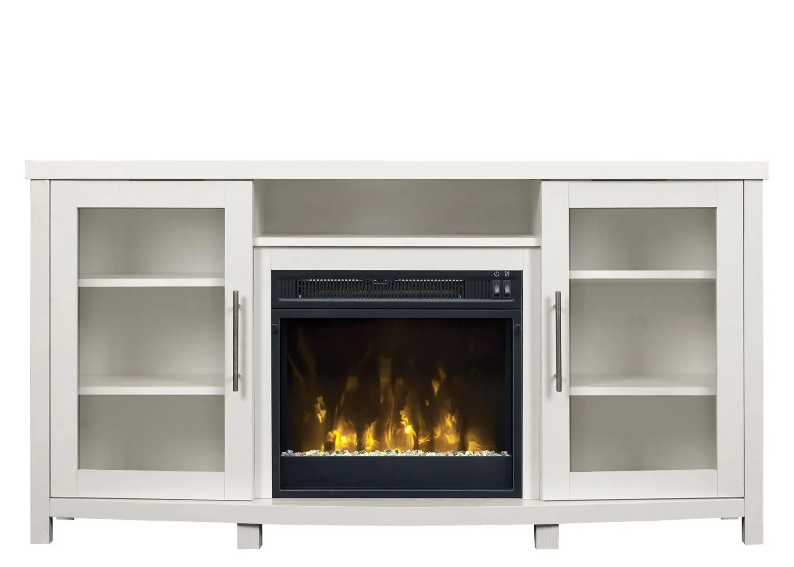 Rossville TV Console w/Electric Fireplace in White by Twin-Star Intl.