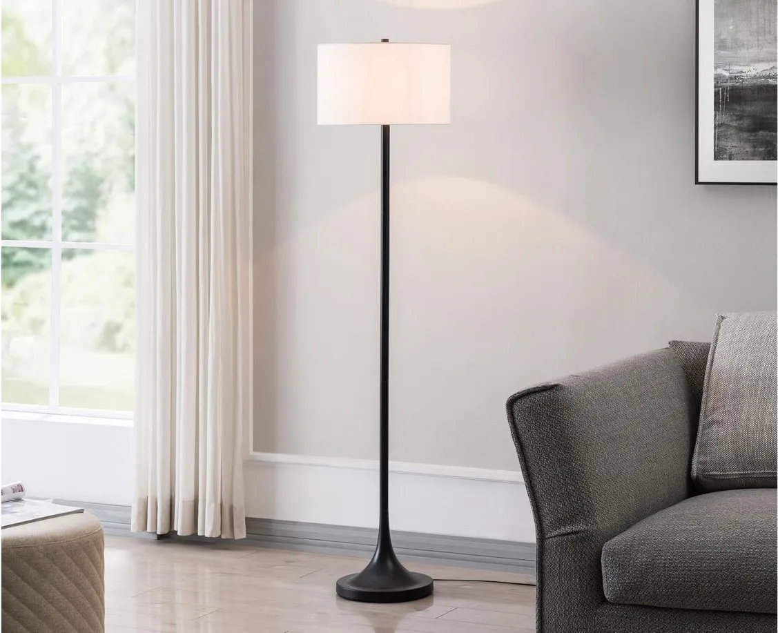 Andrea Floor Lamp in Blackened Bronze by Hudson & Canal