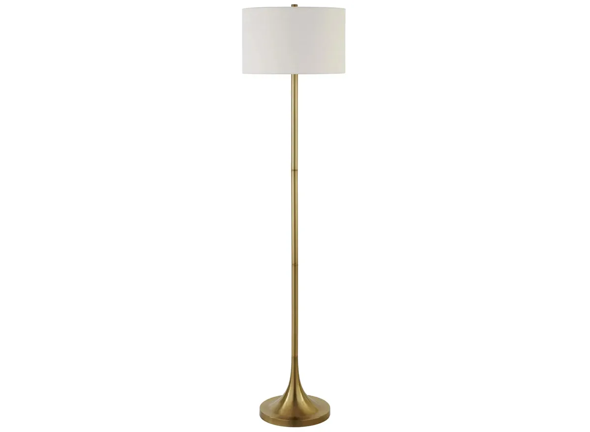 Andrea Floor Lamp in Brass by Hudson & Canal