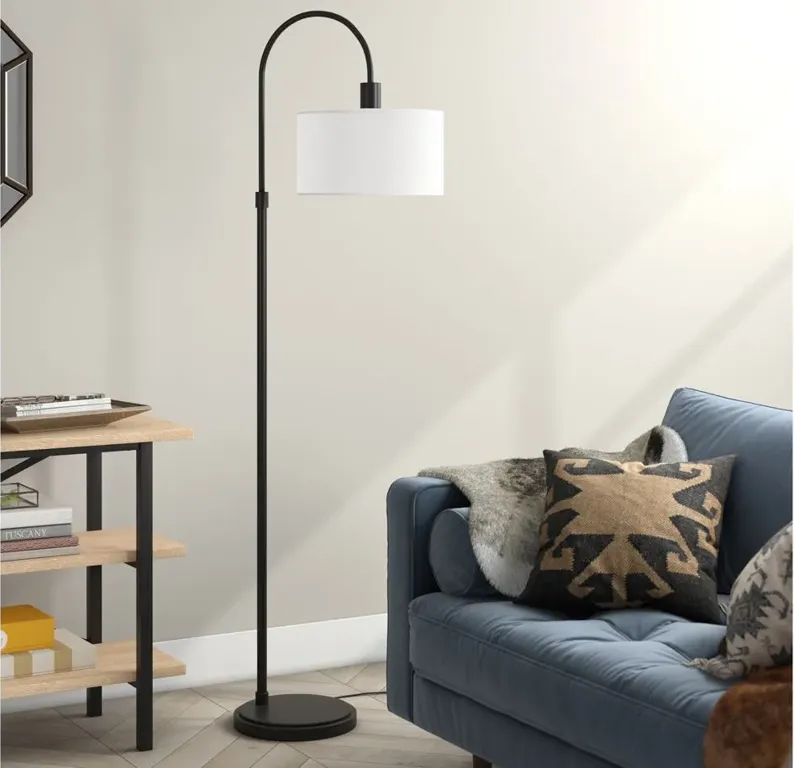 Demi Arc Floor Lamp in Blackened Bronze by Hudson & Canal