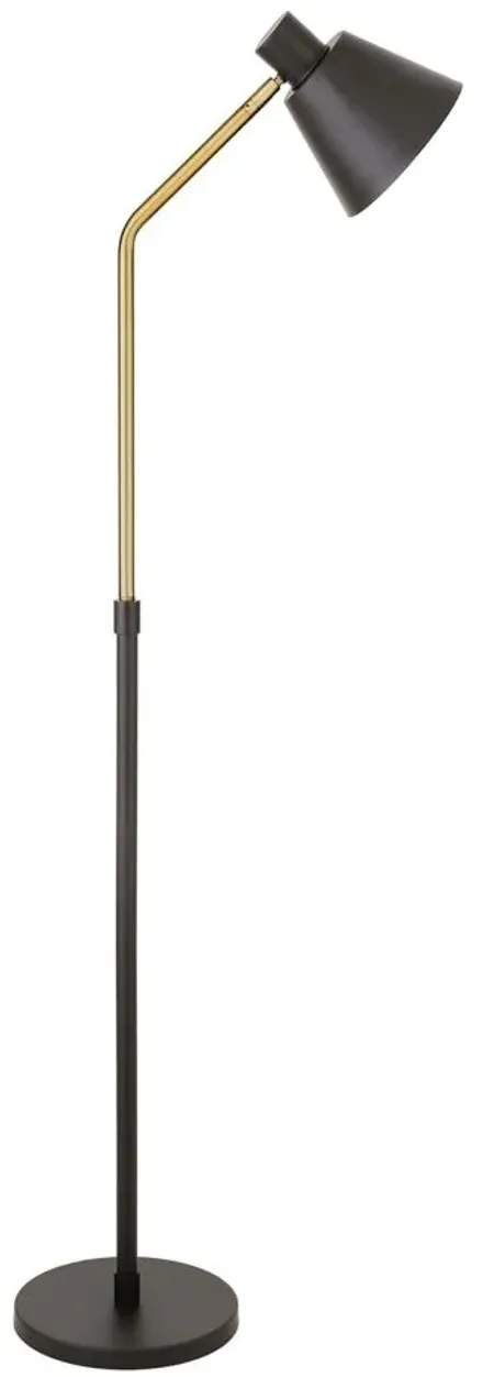 Gia Floor Lamp in Blackened Bronze/Brass by Hudson & Canal
