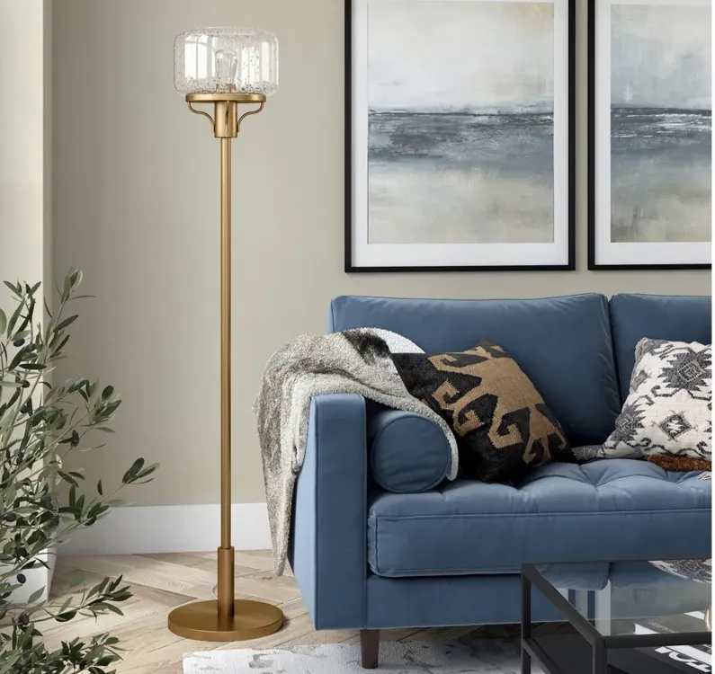 Gillian Globe & Stem Floor Lamp in Brushed Brass by Hudson & Canal