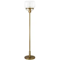 Gillian Globe & Stem Floor Lamp in Brushed Brass by Hudson & Canal