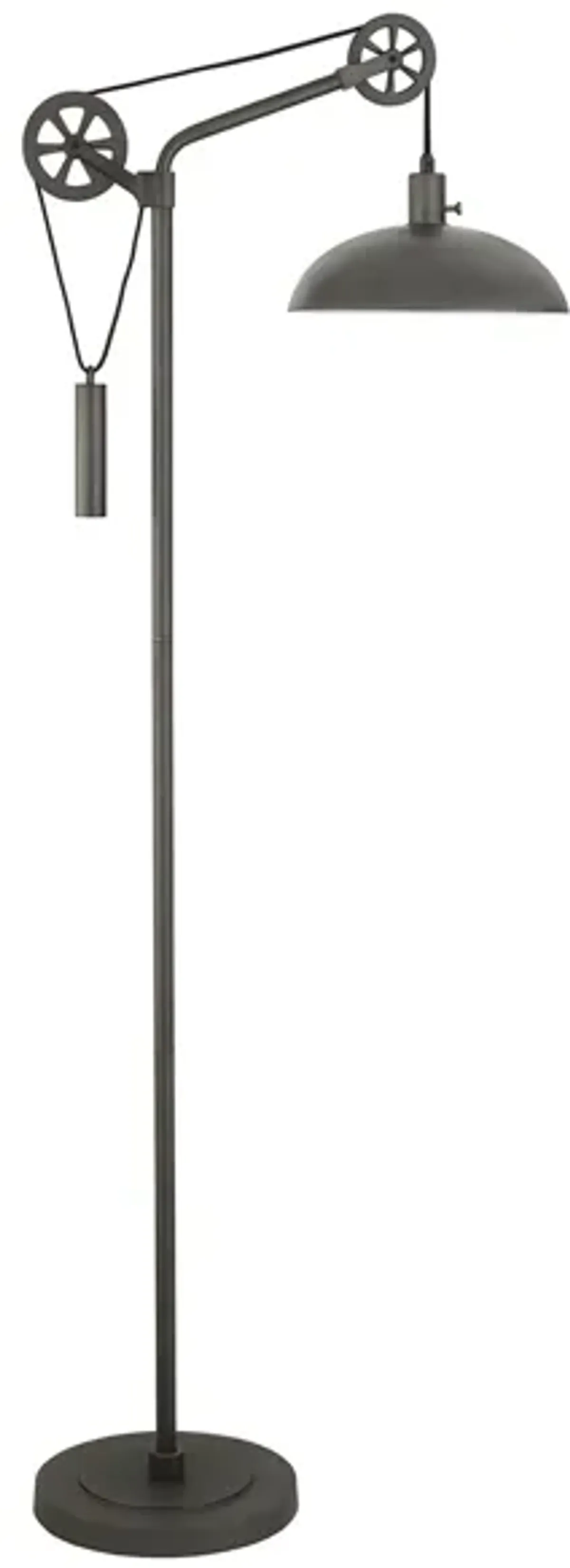 Hariman Floor Lamp in Aged Steel by Hudson & Canal