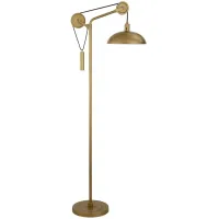 Hariman Floor Lamp in Brass by Hudson & Canal