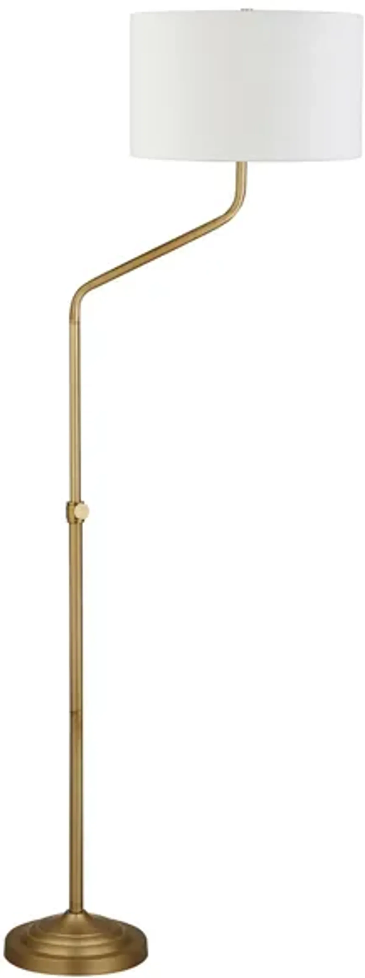 Heines Floor Lamp in Brushed Brass by Hudson & Canal